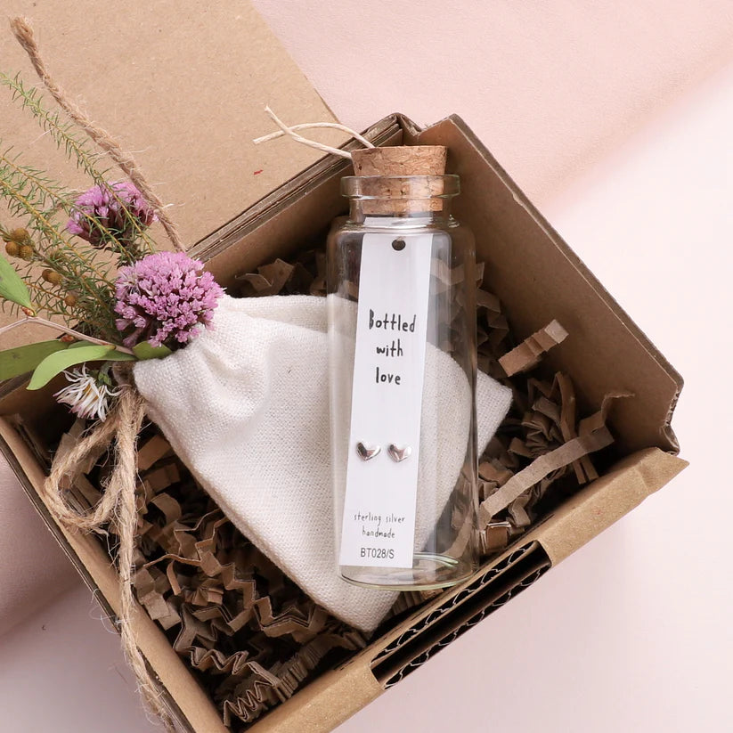 Attic Creations Bottled With Love Earrings Silver
