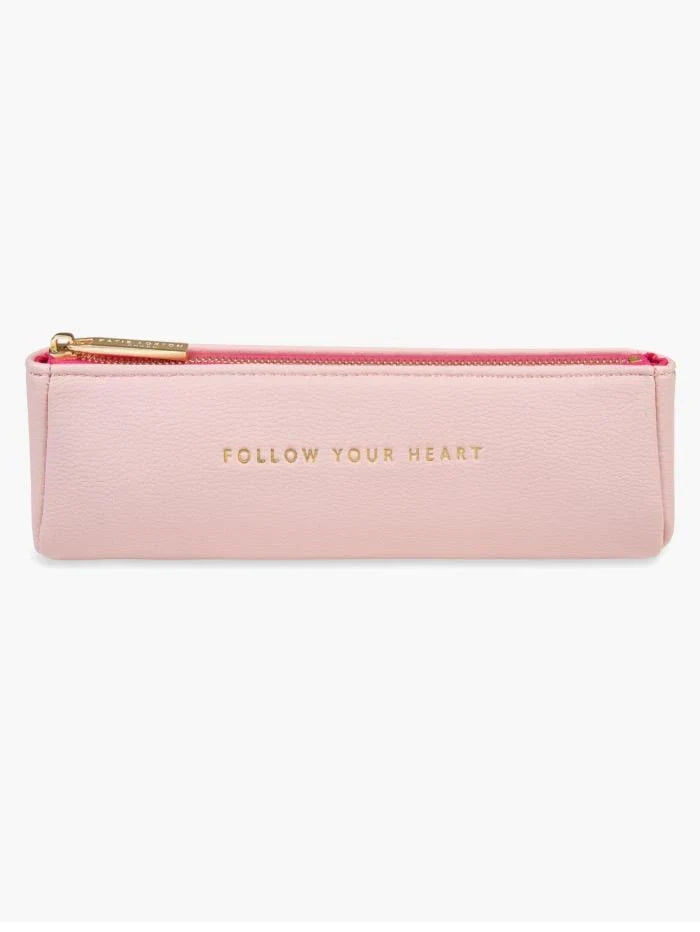 Katie Loxton Pencil Case Follow Your Heart Pink