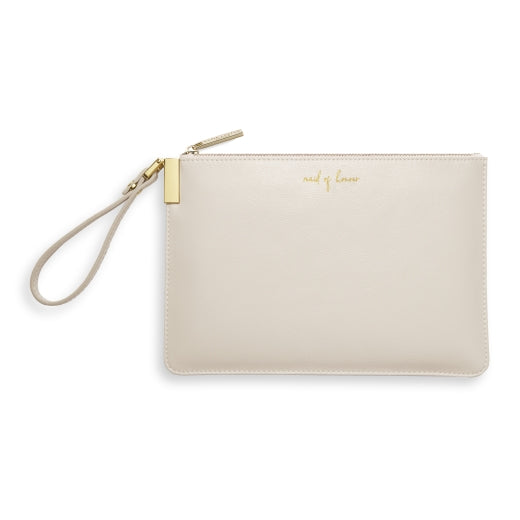 Katie Loxton Maid Of Honour Secret Message Pouch Thank You For Helping Us Tie The Knot Metallic White