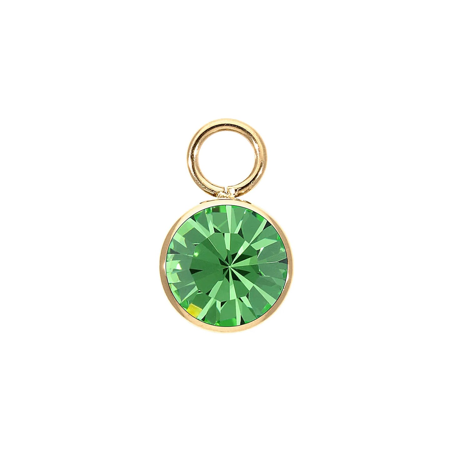 Qudo Bottone Charm 10mm Peridot