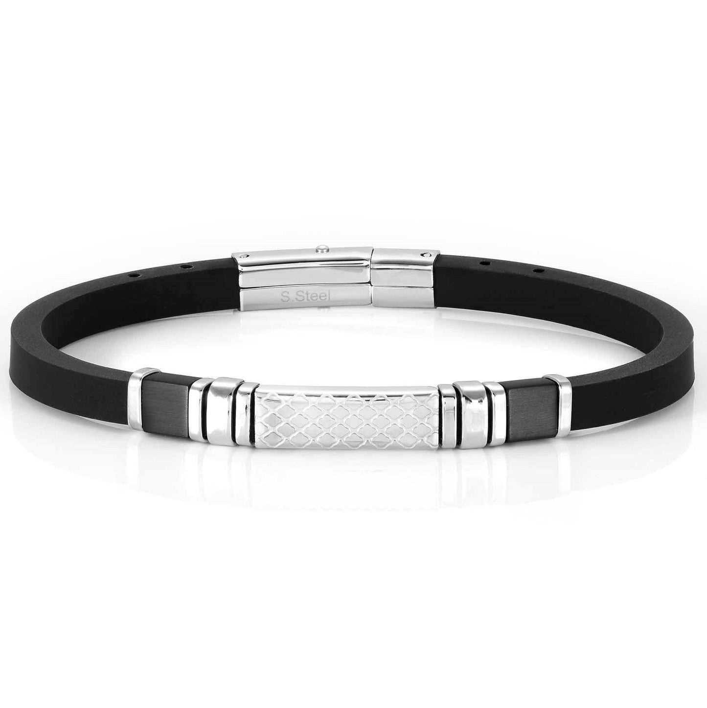 CITY bracelet, steel, rubber, PVD finish Steel 028807/001