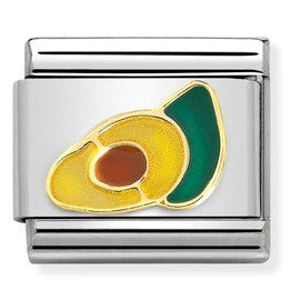 030215/20 Classic S. Steel, Enamel. 18Ct Avocado