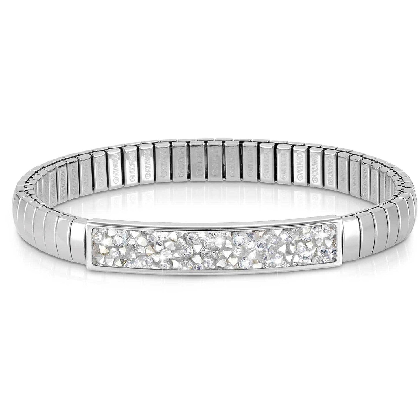 XTE SMALL bracelets,steel & Crystal Rock SILVER 043220/032