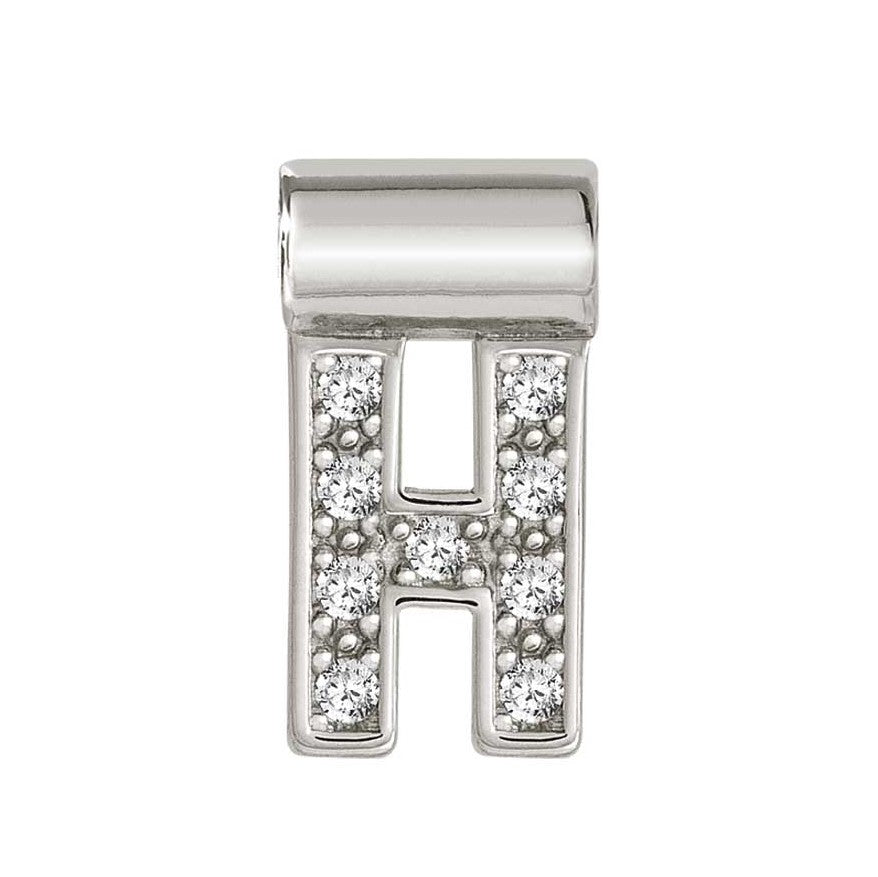 147115/008 SeiMia Letter H 925 Silver + CZ