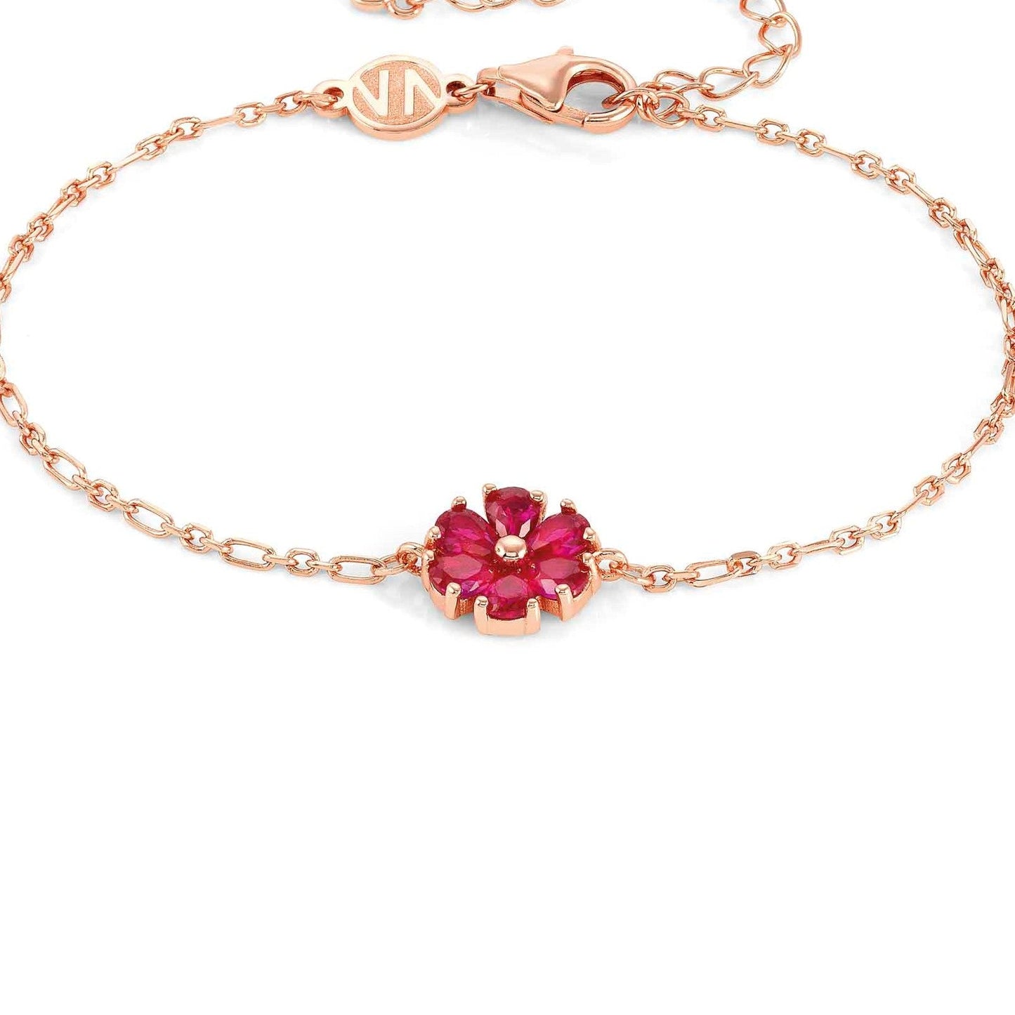 SWEETROCK bracelet ed. NATURE 925 silver,CZ, Rose Gold Flower 148037/044