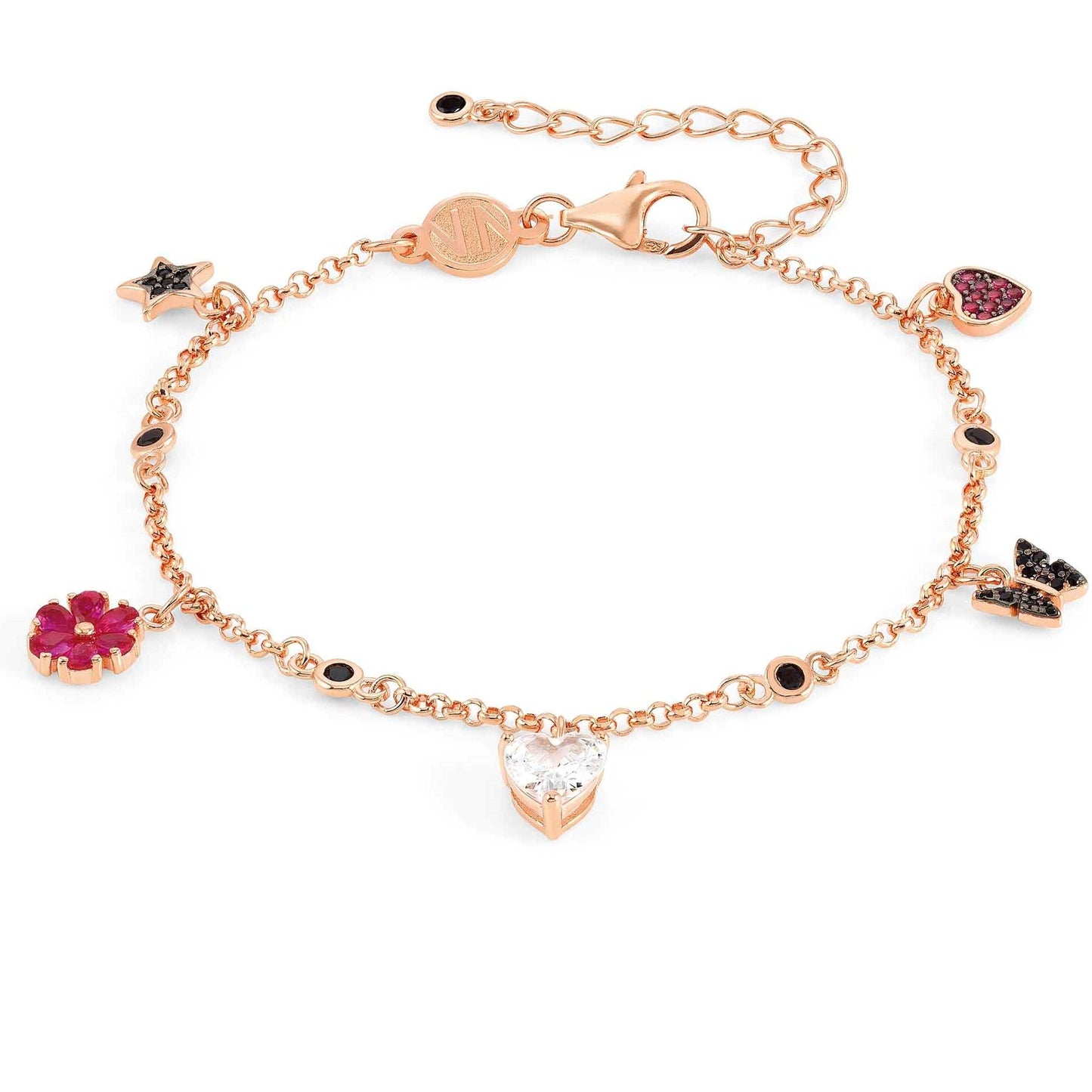 SWEETROCK bracelet ed. NATURE 925 silver, CZ, (RICH) Mixed Rose Gold 148038/047