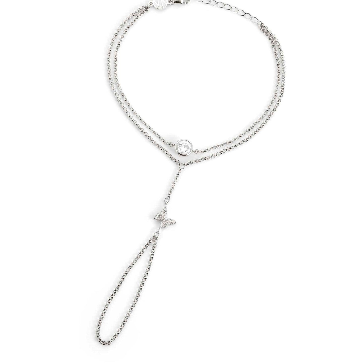 SWEETROCK ring bracelet ed. NATURE 925 silver and,CZ, Silver Butterfly 148044/040