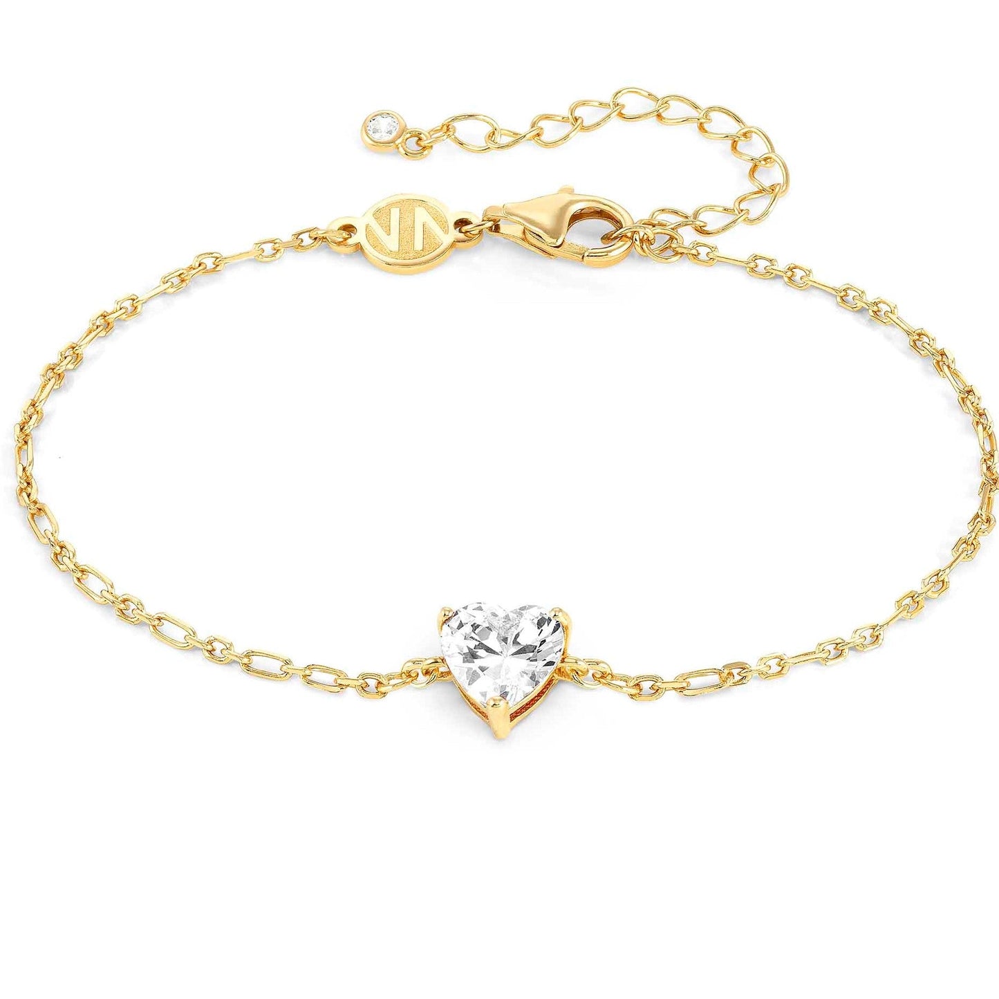 SWEETROCK bracelet ed. SPARKLING LOVE in 925 silver CZ Yellow Gold