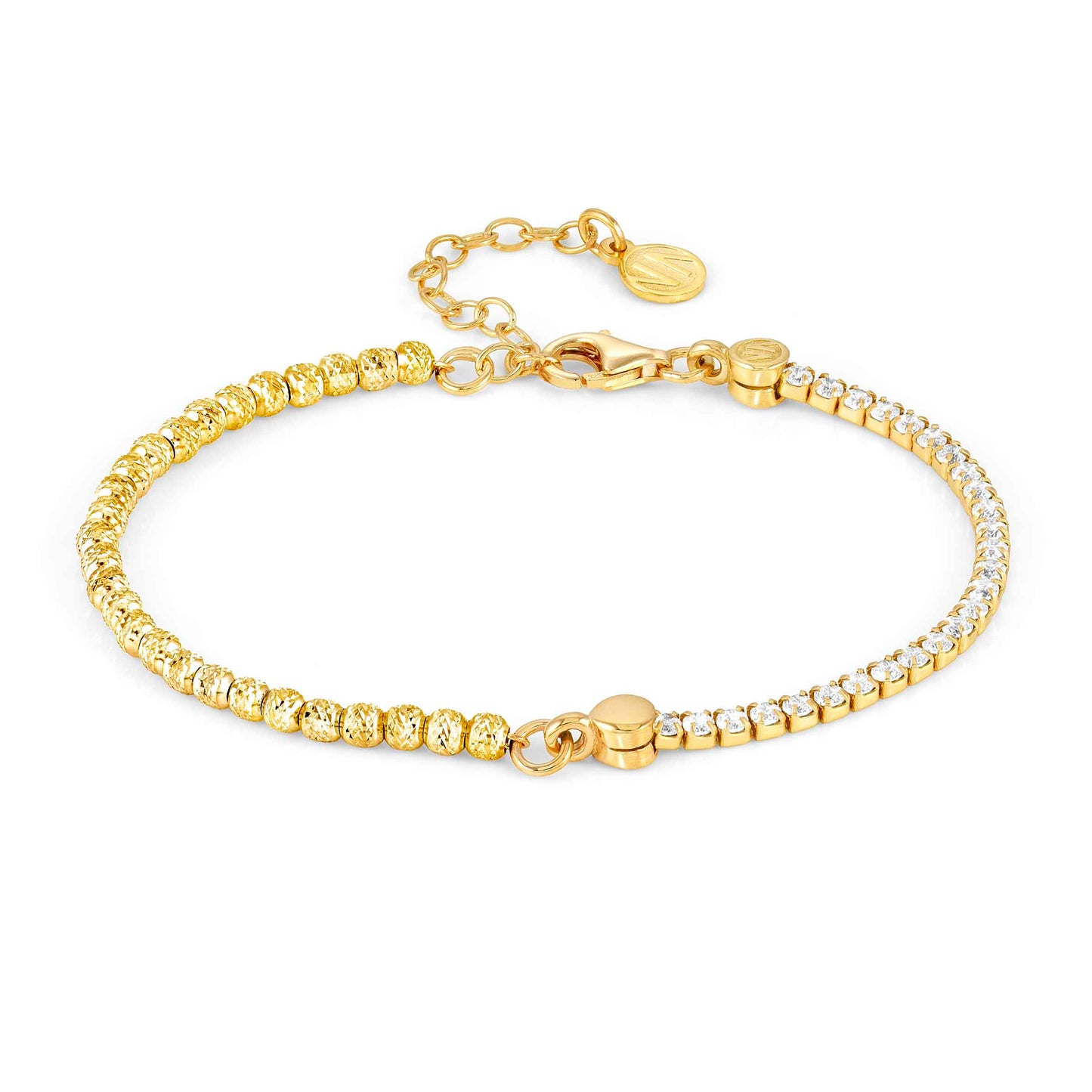 CHIC & CHARM bracelet ed. CELEBRATION 925 silver,CZ. Yellow Gold 148615/012