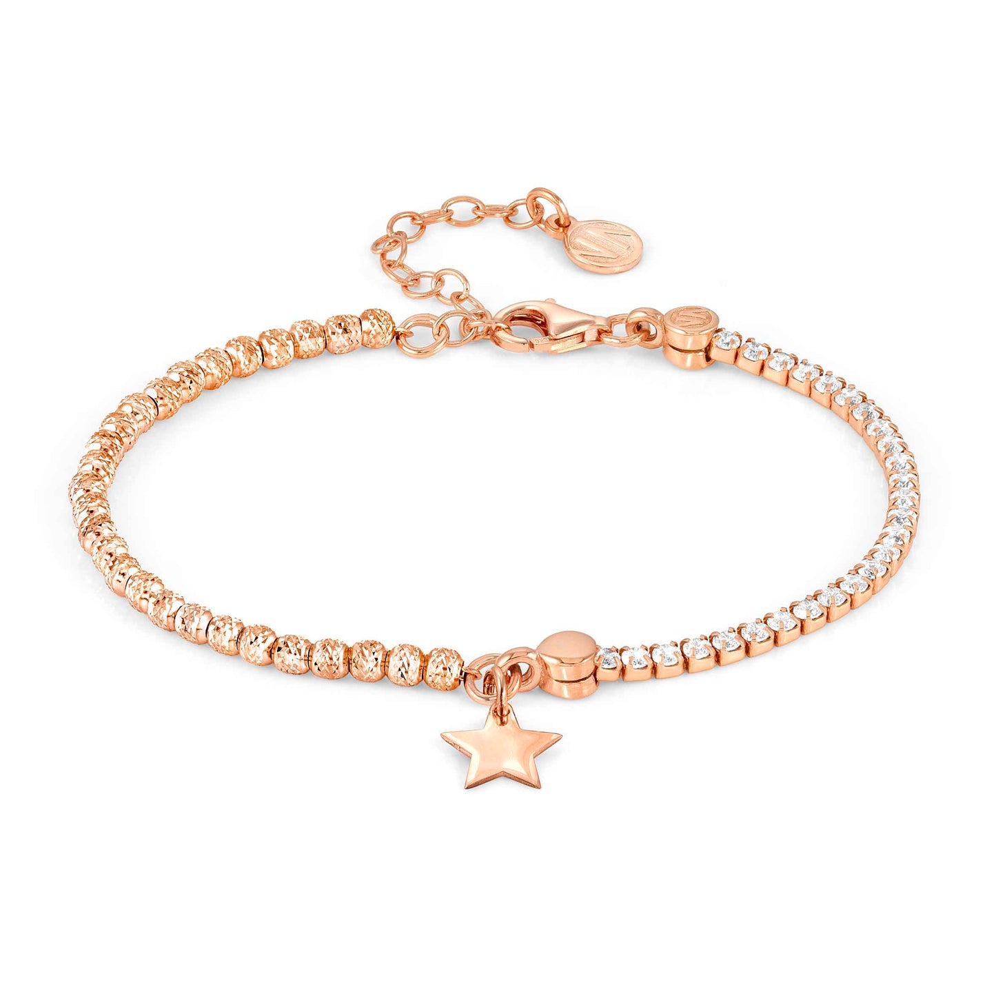 CHIC & CHARM bracelet ed. CELEBRATION 925 silver,CZ, (SYMBOL) Rose gold Star 148616/090