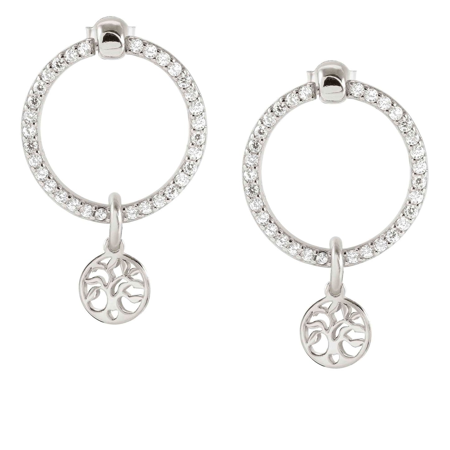 CHIC & CHARM earrings ed. CELEBRATION 925 silver,CZ (SYMBOL) Silver Tree of Life 148618/062