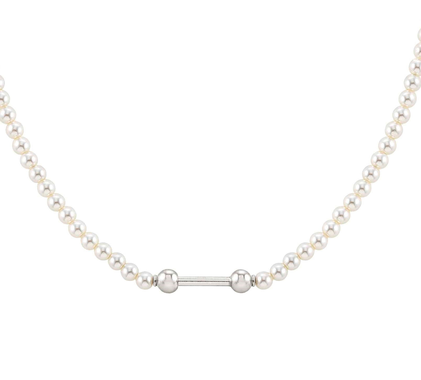 148802/028 SEIMIA necklace,925 silver with stones,PEARL and Silver fin,