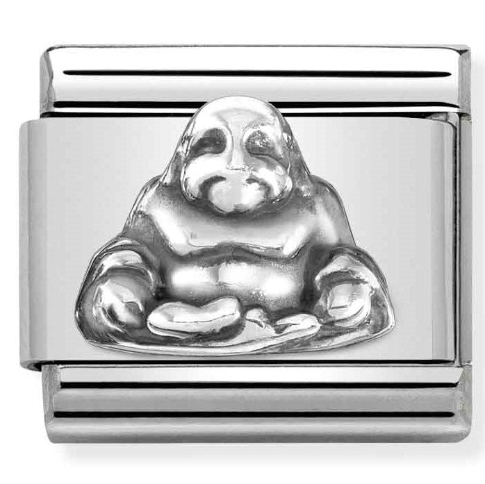 330101/52 Classic OXIDIZED ,st.steel, sterling silver Buddha