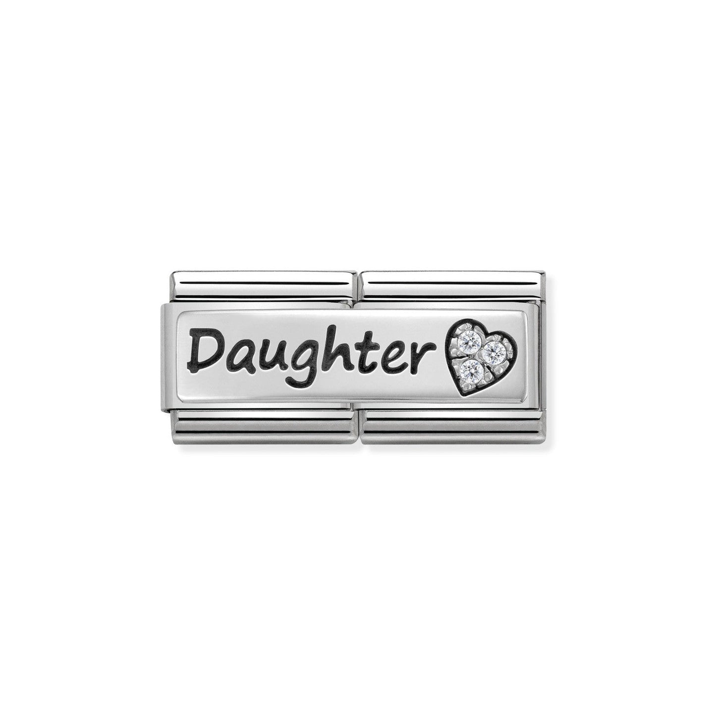 330731/02 Classic Silver, CZ Double. Daughter