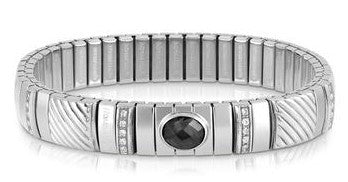 XTE Steel Bracelet Zirconia Silver & Black MED (011)