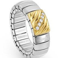XTE Ring with 18ct Gold & white CZ (001)