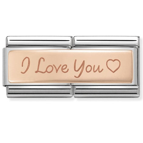 430710/04Classic 9ct Rose Gold Double Engraved I LOVE YOU