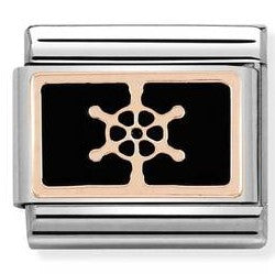 430201/17 Classic,S/steel, Bonded Rose Gold, enamel. Boat Wheel
