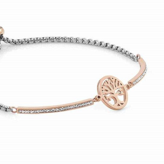028005/017 MILLELUCI bracelet,S/steel,CZ, (ROSEGOLD - RICH VERSION) Tree life