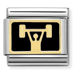 030287/13Classic, enamel,yellow gold, Weight Lifting