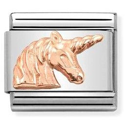 430106/18Classic RELIEF S/steel,Bonded Rose Gold Unicorn