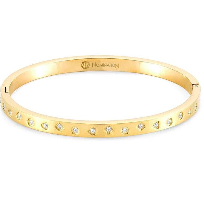 028202/012 INFINITO bracelet,S/Steel,CZ,LARGE RIGID Yellow Colour PVD finish