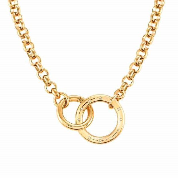 028203/012INFINITO necklace,S/Steel,CZ Yellow Colour PVD finish