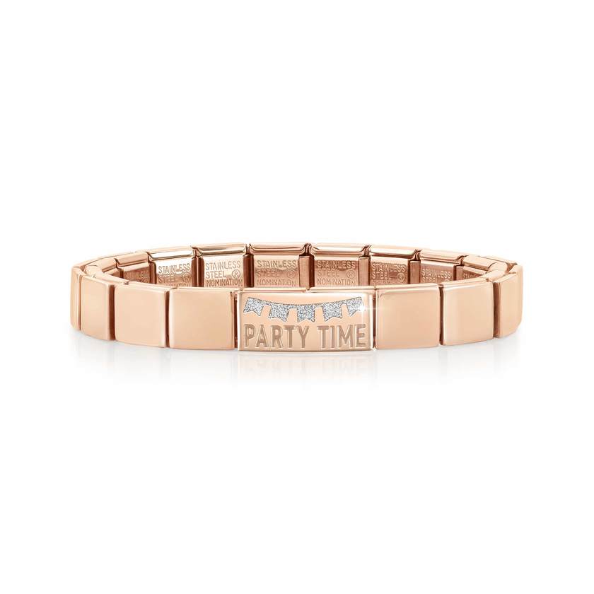 239104/18 GLAM bracelet, 1 symbol ROSE GOLD finish,Double Link Party Time