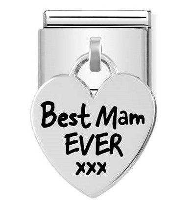 331811/03 Classic ENGRAVED CHARMS S/steel, 925 silver ,Best Mam Ever
