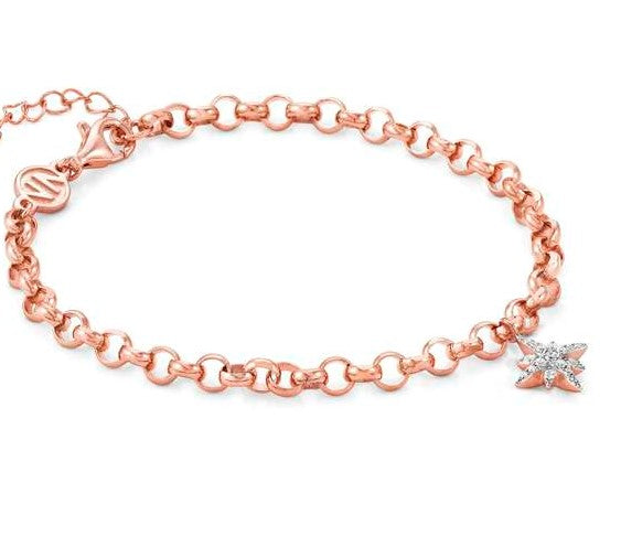 SWEETROCK ROMANCE bracelet,925 silver,CZ,Wind rose Rose gold plate
