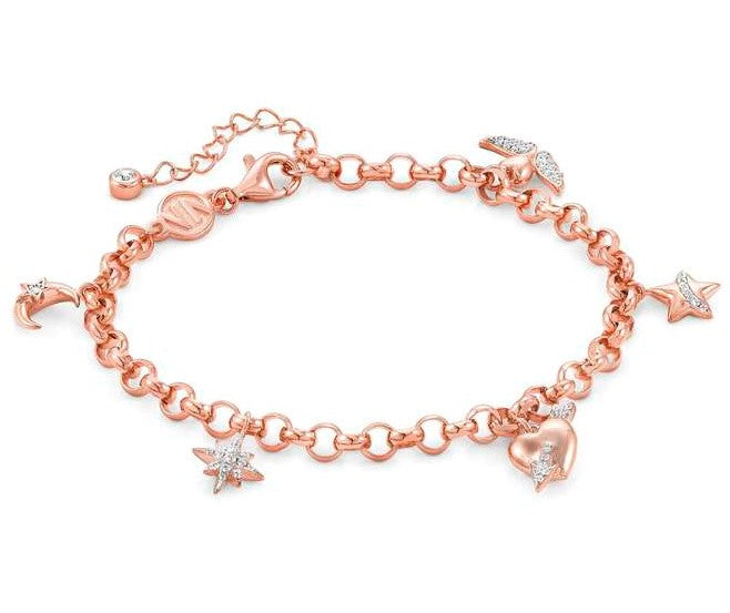 SWEETROCK ROMANCE bracelet, 925 silver,CZ (RICH) Rose Gold Plate Mixed