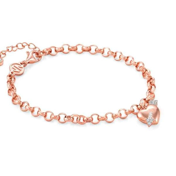 SWEETROCK edition ROMANCE bracelet,925 silver edition,CZ,Heart with arrow Rose gold 148020/072