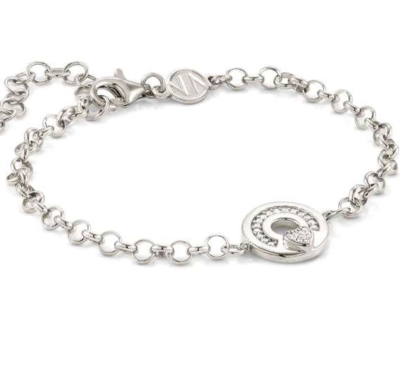 SENTIMENTAL bracelet,925 silver,CZ PAVE',Heart