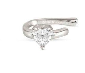 SENTIMENTAL earring,925 silver,CZ, EARCUFF SHAPE, Heart