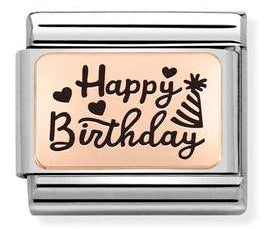 430111/11 Classic,S/steel,Bonded Rose GoldGold,Happy Birthday