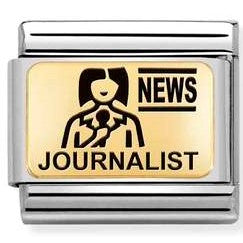 030166/06 Classic Plates, steel & yellow gold Journalist
