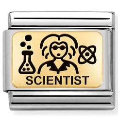 030166/27 Classic PLATES (IC) steel & yellow gold Scientist