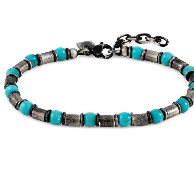 INSTINCT,bracelet S/Steel & Stones.vintage,TORQUOISE 027921/033