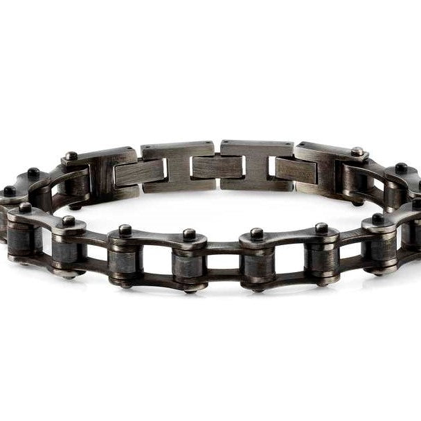BEYOND LARGE steel bracelet.Bike Ch.Vintage Black 028919/050