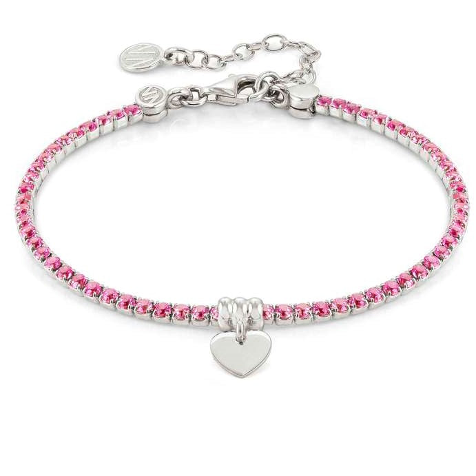 CHIC & CHARM bracelet ed,COLORS, 925 silver CZ,PINK heart 148611/026