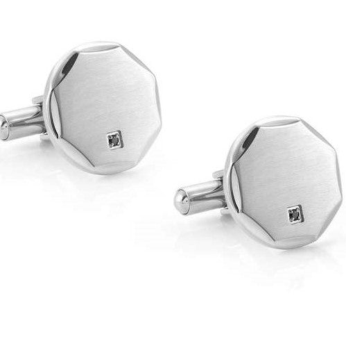 STRONG cufflinks ed. DIAMOND, steel, SATIN, BLACK Diamond 028306/009