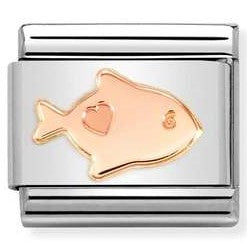430104/52 Classic steel, 9ct Rose gold Fish