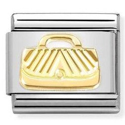 030149/48 Classic steel, 18k gold Diamond-coated Bag