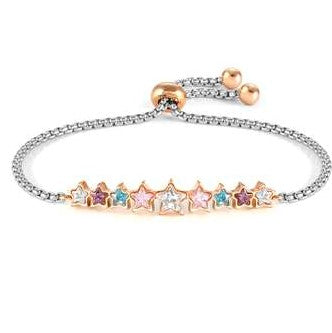 MILLELUCI COLOUR ed. Bracelet,steel, crystals STAR MIXED 1