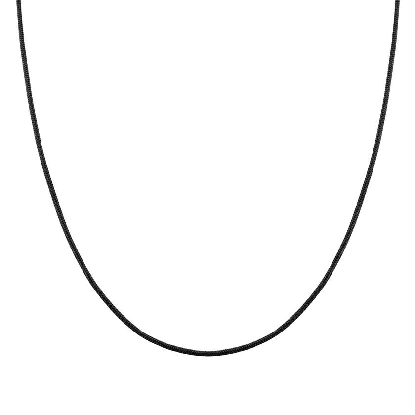 SEIMIA necklace ed. CANDY in 925 silver and fabric BLACK