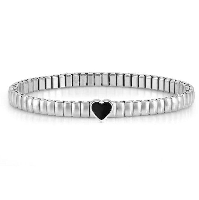 XTE XSMALL bracelet ed. LIFE in steel and stone Black Agate Heart