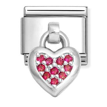 331800/26 Classic CHARMS steel, 925 sterling silver Red heart