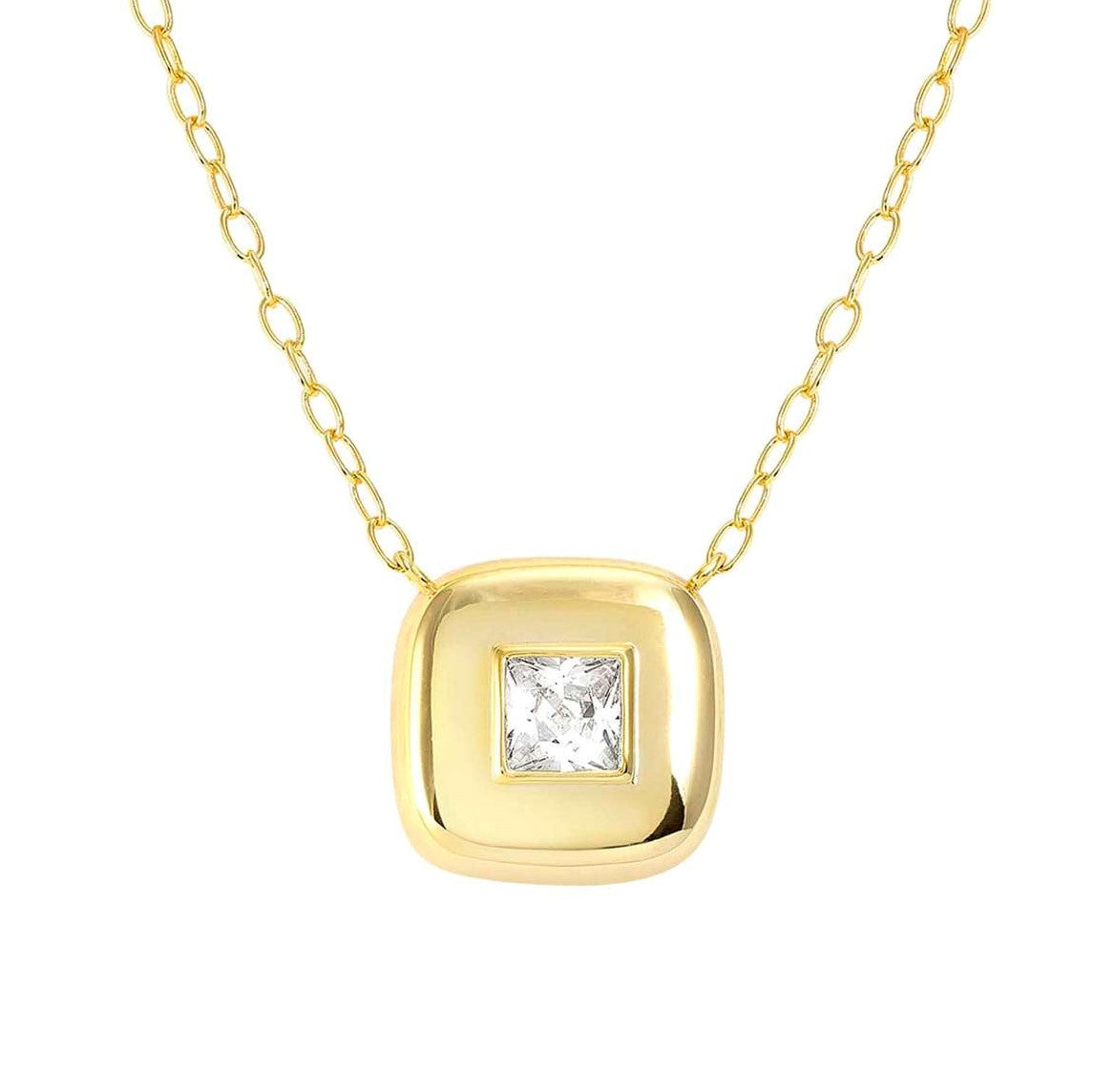 DOMINA necklace 925 silver,CZ fin. YELLOW GOLD 240402/036