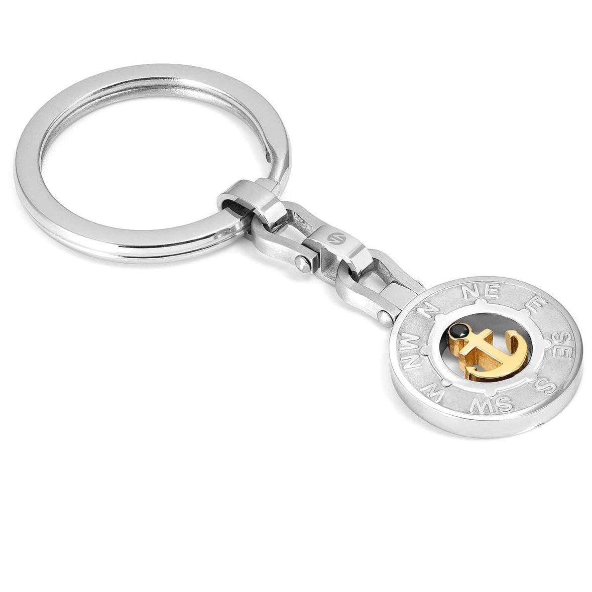 MANVISION keyring,steel,CZ,ANCHOR Yellow Gold 133009/012