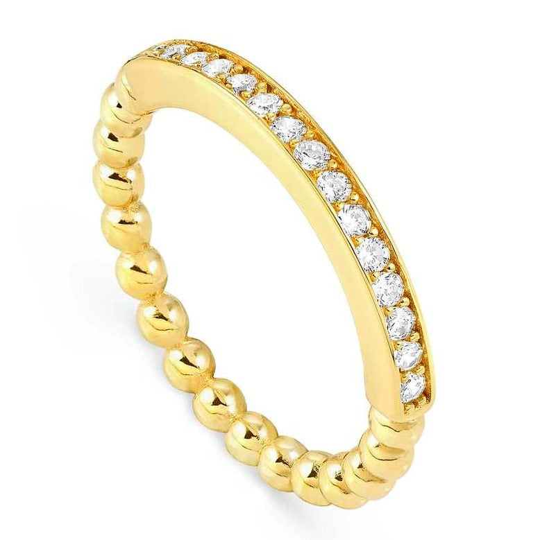 LOVECLOUD ring in 925 sterling silver and cz Yellow Gold Size 13